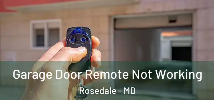  Garage Door Remote Not Working Rosedale - MD